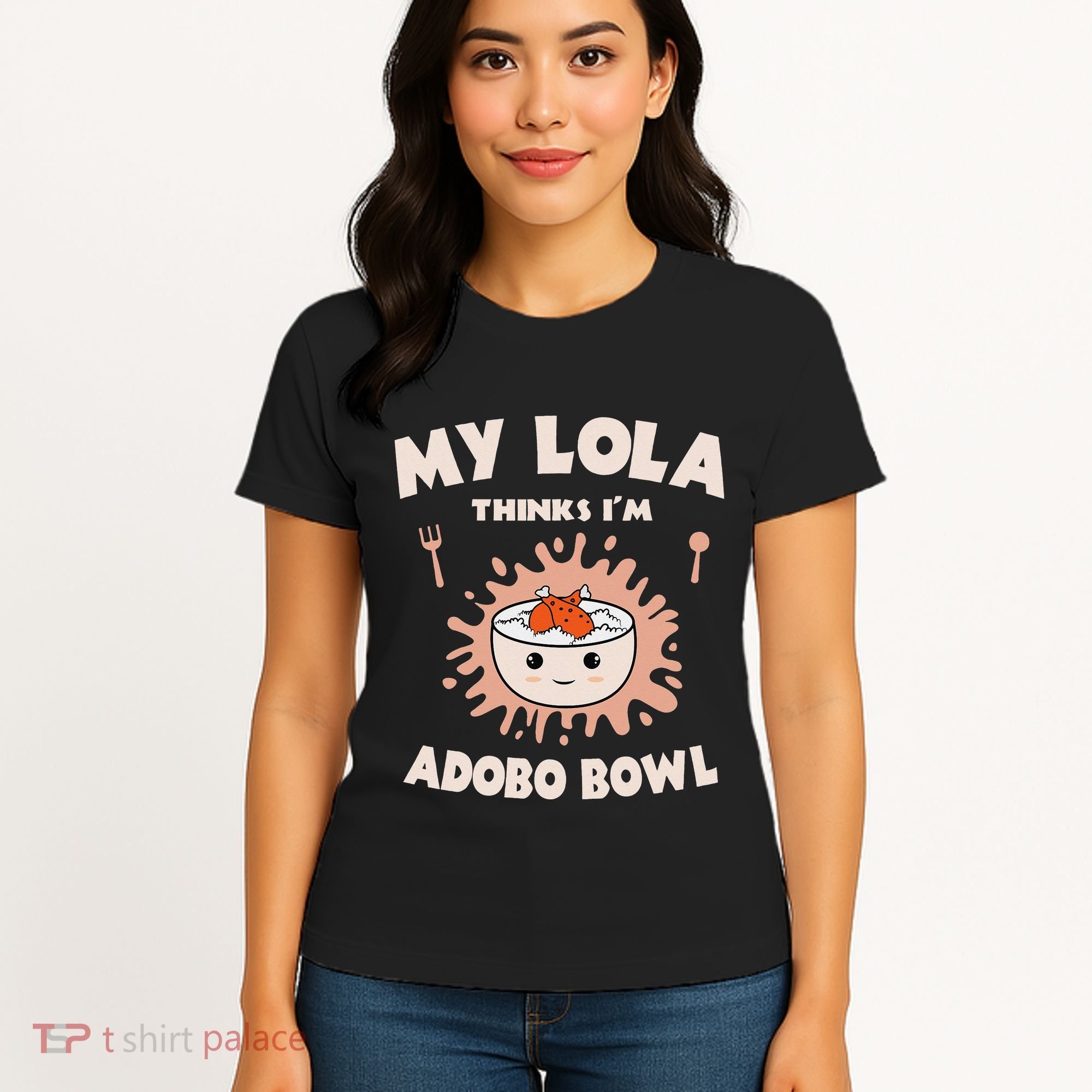 Adobo Bowl Chicken Lola Cuisine Philippine Flag Grandma Women's T-Shirt