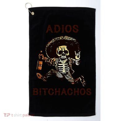 Adios Bitchachos Cinco De Mayo Skeleton Drinking Golf Towel
