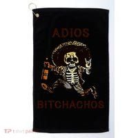 Adios Bitchachos Cinco De Mayo Skeleton Drinking Golf Towel thumb 0