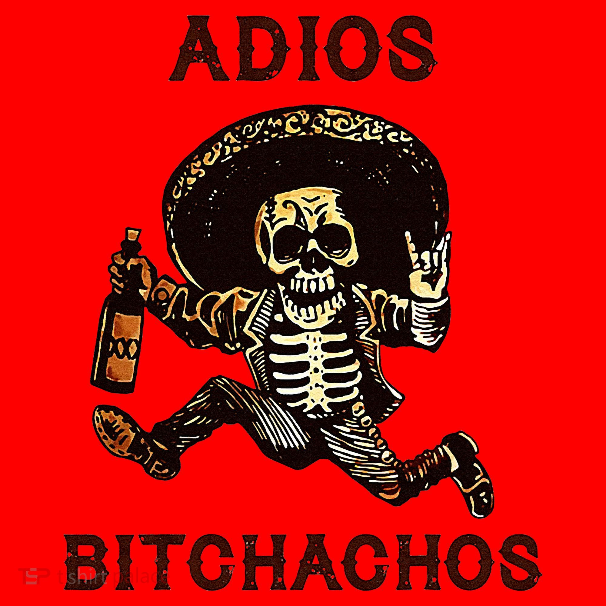 Adios Bitchachos Cinco De Mayo Skeleton Drinking Santa Hat