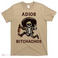 Adios Bitchachos Cinco De Mayo Skeleton Drinking T-Shirt thumb 0