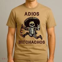 Adios Bitchachos Cinco De Mayo Skeleton Drinking T-Shirt thumb 3