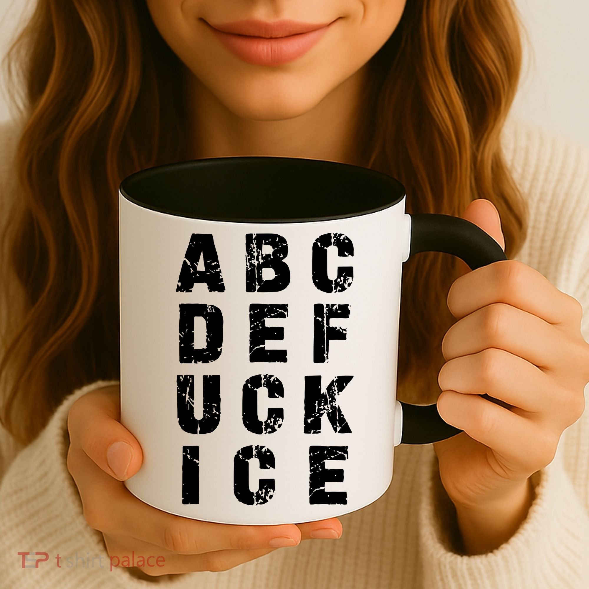 A B C D E FUCK ICE Coffee Mug