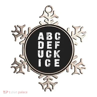 A B C D E FUCK ICE Ornament