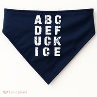 A B C D E FUCK ICE USA-Made Doggie Bandana thumb 0