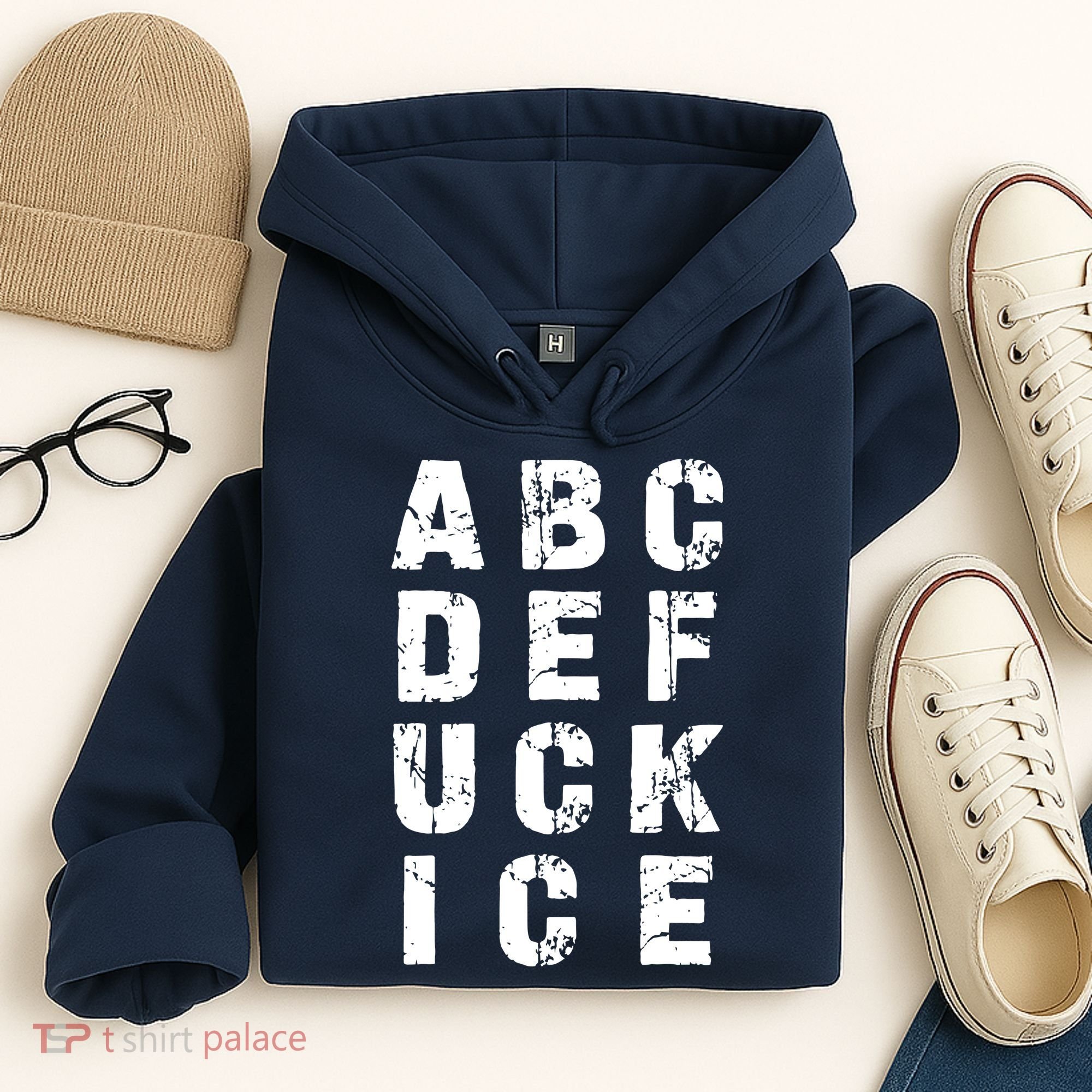 A B C D E FUCK ICE Hoodie