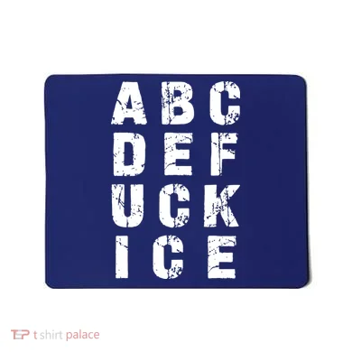 A B C D E FUCK ICE Mousepad