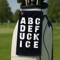 A B C D E FUCK ICE Golf Towel thumb 2