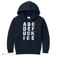 A B C D E FUCK ICE Kids Hoodie thumb 0