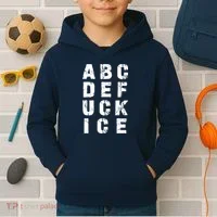 A B C D E FUCK ICE Kids Hoodie thumb 2