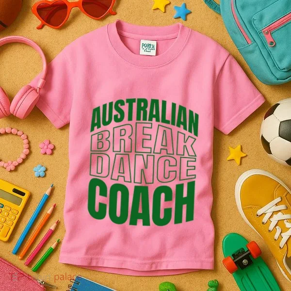Australian Breakdance Coach Costume Kids T-Shirt