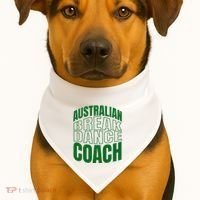 Australian Breakdance Coach Costume USA-Made Doggie Bandana thumb 1