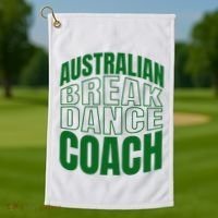 Australian Breakdance Coach Costume Golf Towel thumb 1