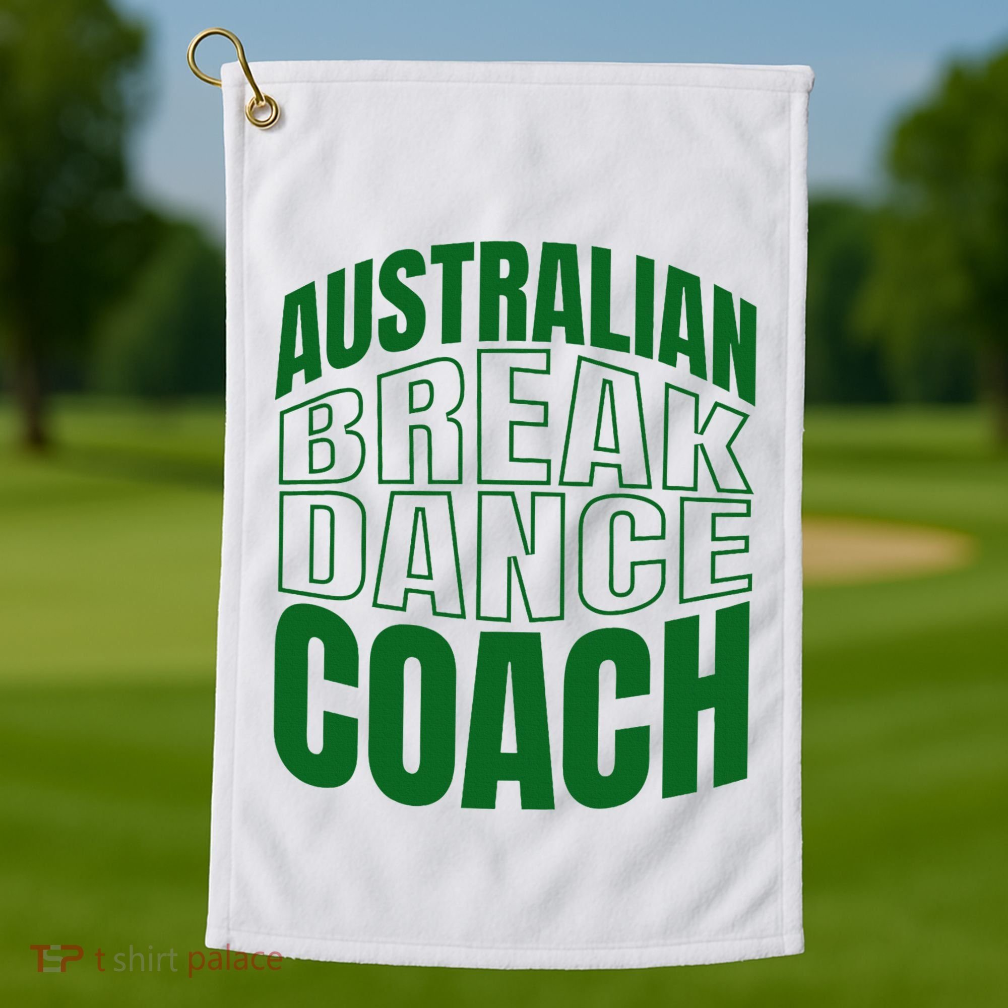 Australian Breakdance Coach Costume Golf Towel