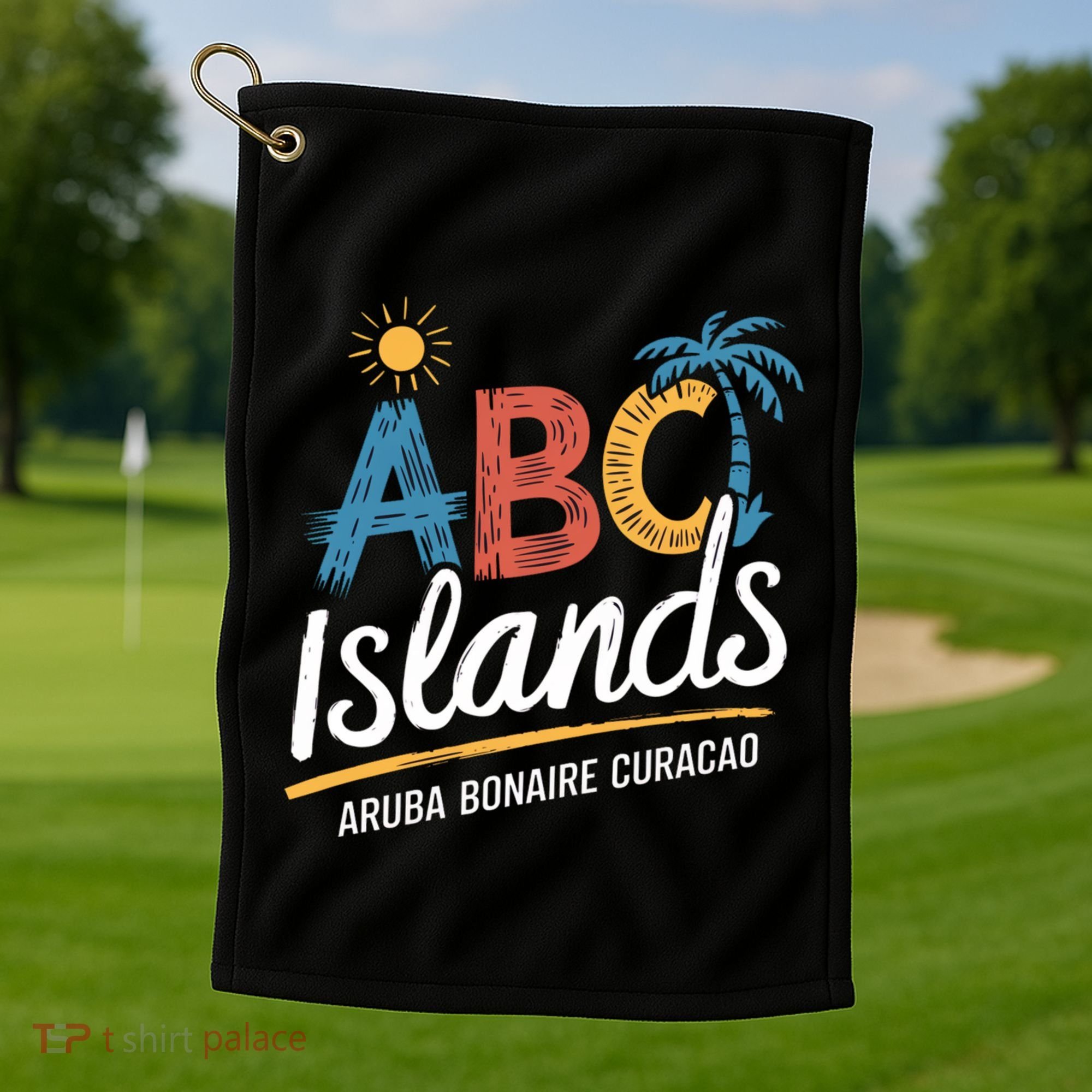 Aruba Bonaire Curacao Cruise Vacation Souvenirs Caribbean Great Gift Golf Towel