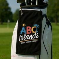Aruba Bonaire Curacao Cruise Vacation Souvenirs Caribbean Great Gift Golf Towel thumb 2
