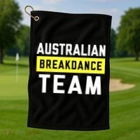 Australian Breakdancing Costume Team Break Dancer Matching Golf Towel thumb 1