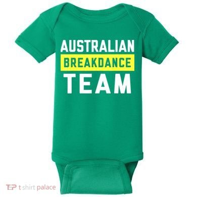 Australian Breakdancing Costume Team Break Dancer Matching Baby Bodysuit