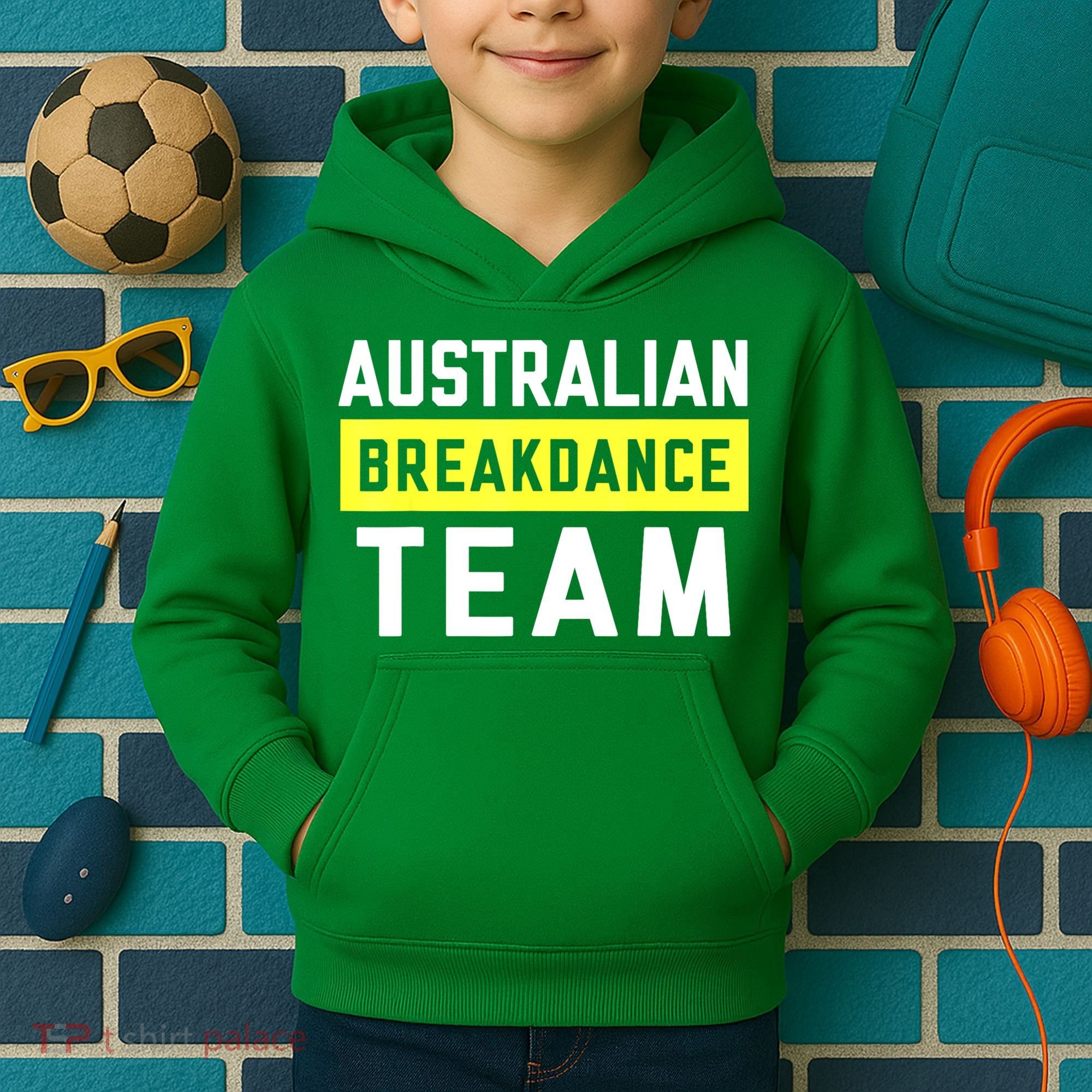 Australian Breakdancing Costume Team Break Dancer Matching Kids Hoodie