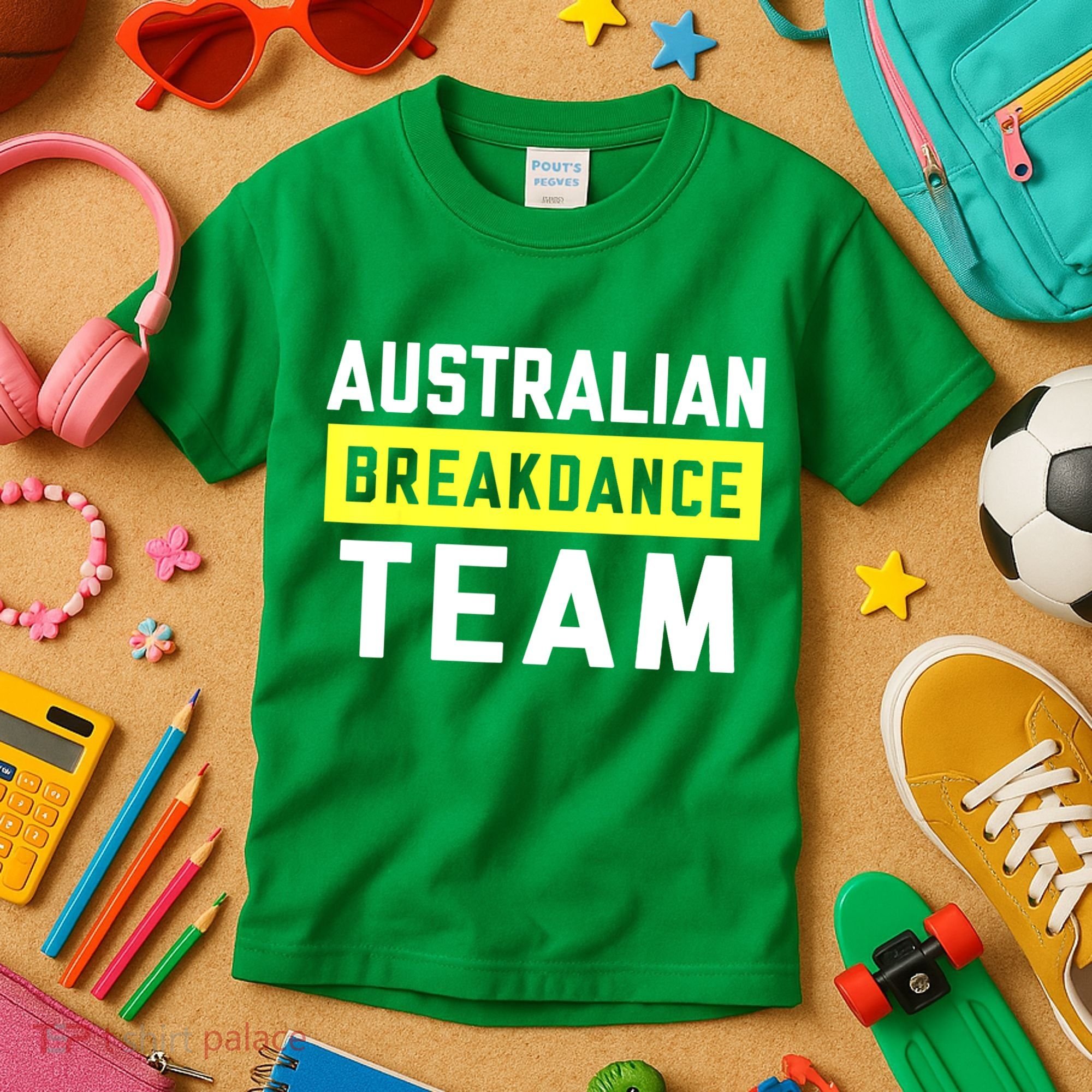 Australian Breakdancing Costume Team Break Dancer Matching Kids T-Shirt