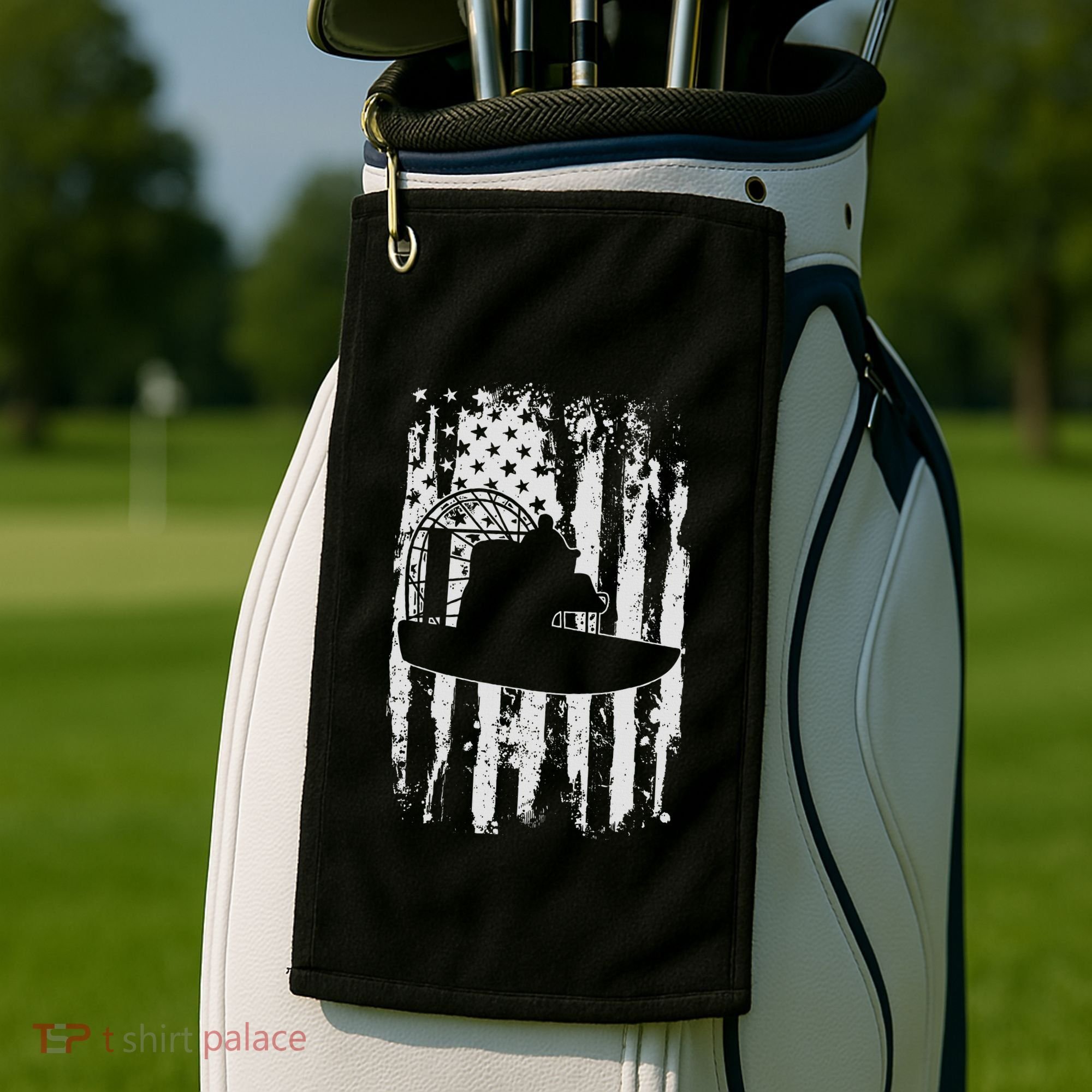 Airboat Boat Captain Gift Golf Towel