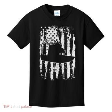 Airboat Boat Captain Gift Kids T-Shirt