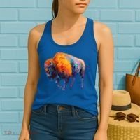 American Buffalo Cute Gift Buffalo Cute Gift American Bison Cute Gift Meaningful Women's Tank Top thumb 2
