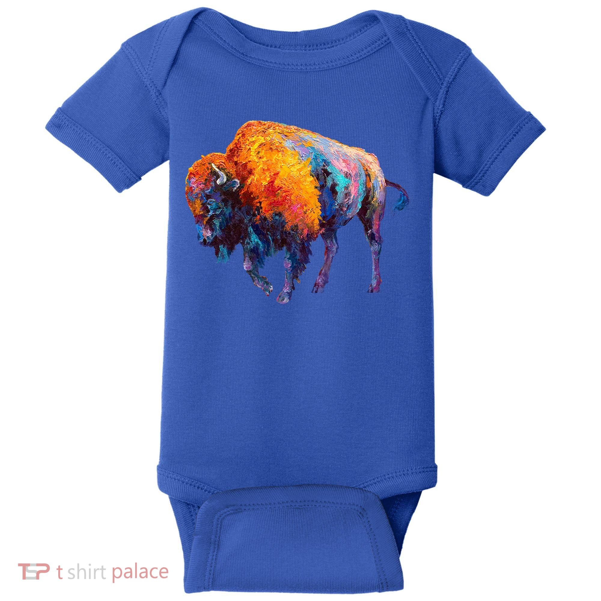 American Buffalo Cute Gift Buffalo Cute Gift American Bison Cute Gift Meaningful Baby Bodysuit