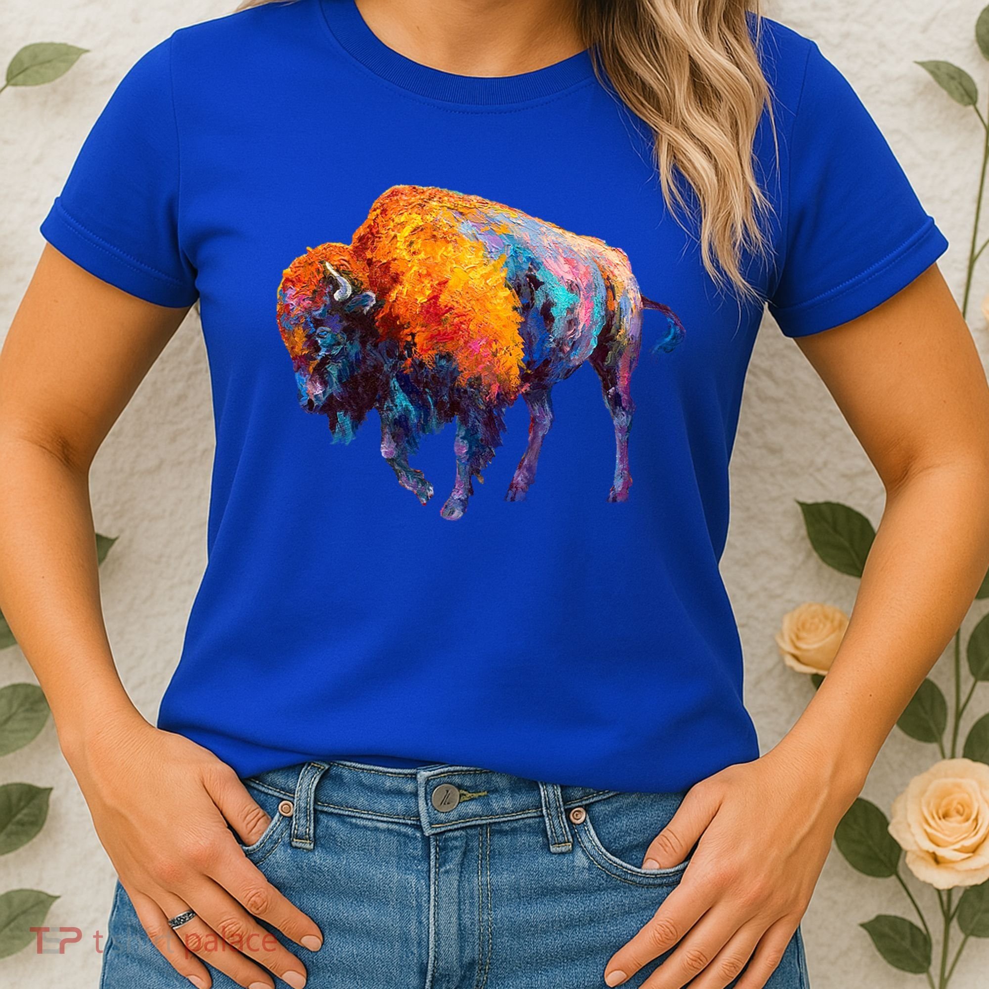 American Buffalo Cute Gift Buffalo Cute Gift American Bison Cute Gift Meaningful Women's T-Shirt