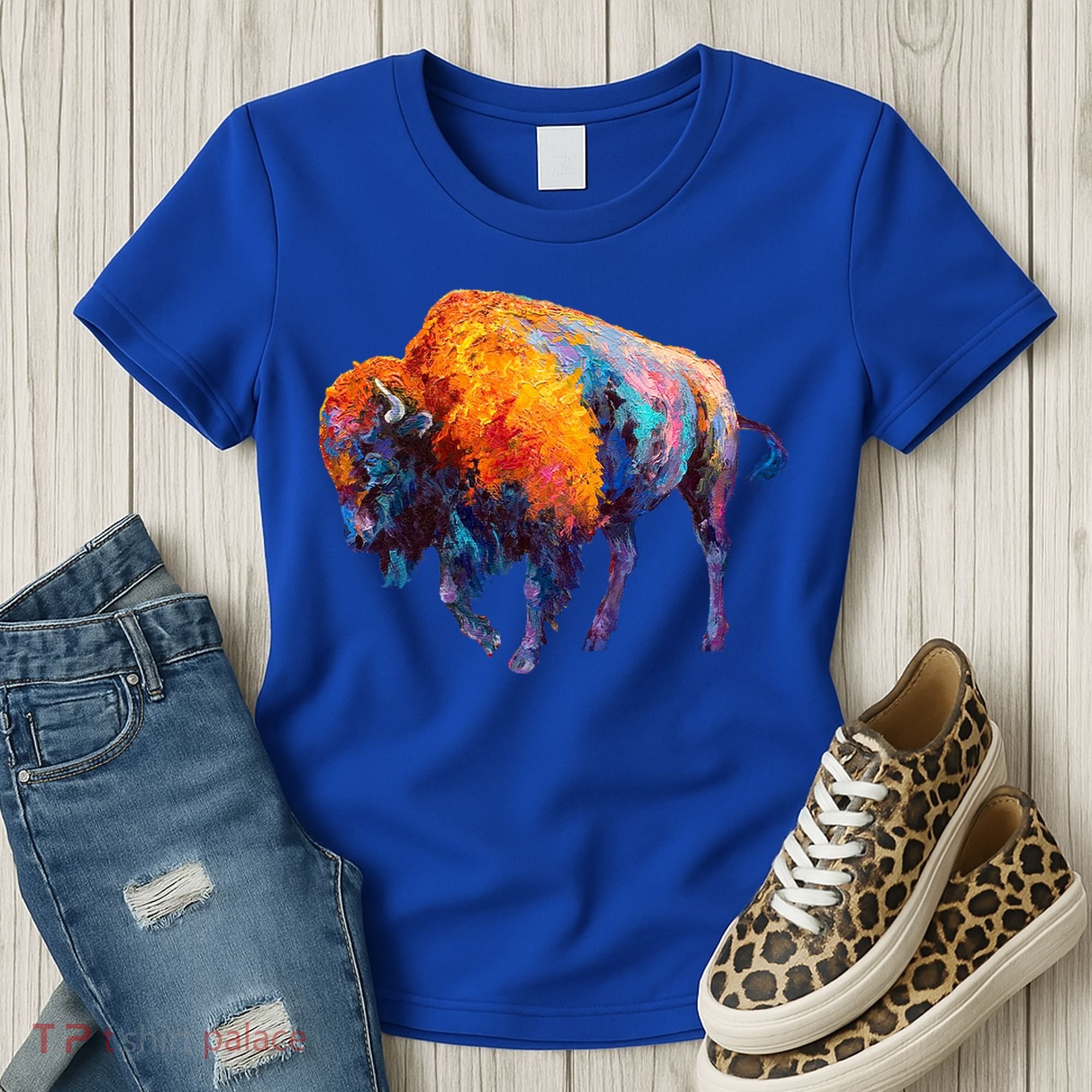 American Buffalo Cute Gift Buffalo Cute Gift American Bison Cute Gift Meaningful Women's T-Shirt