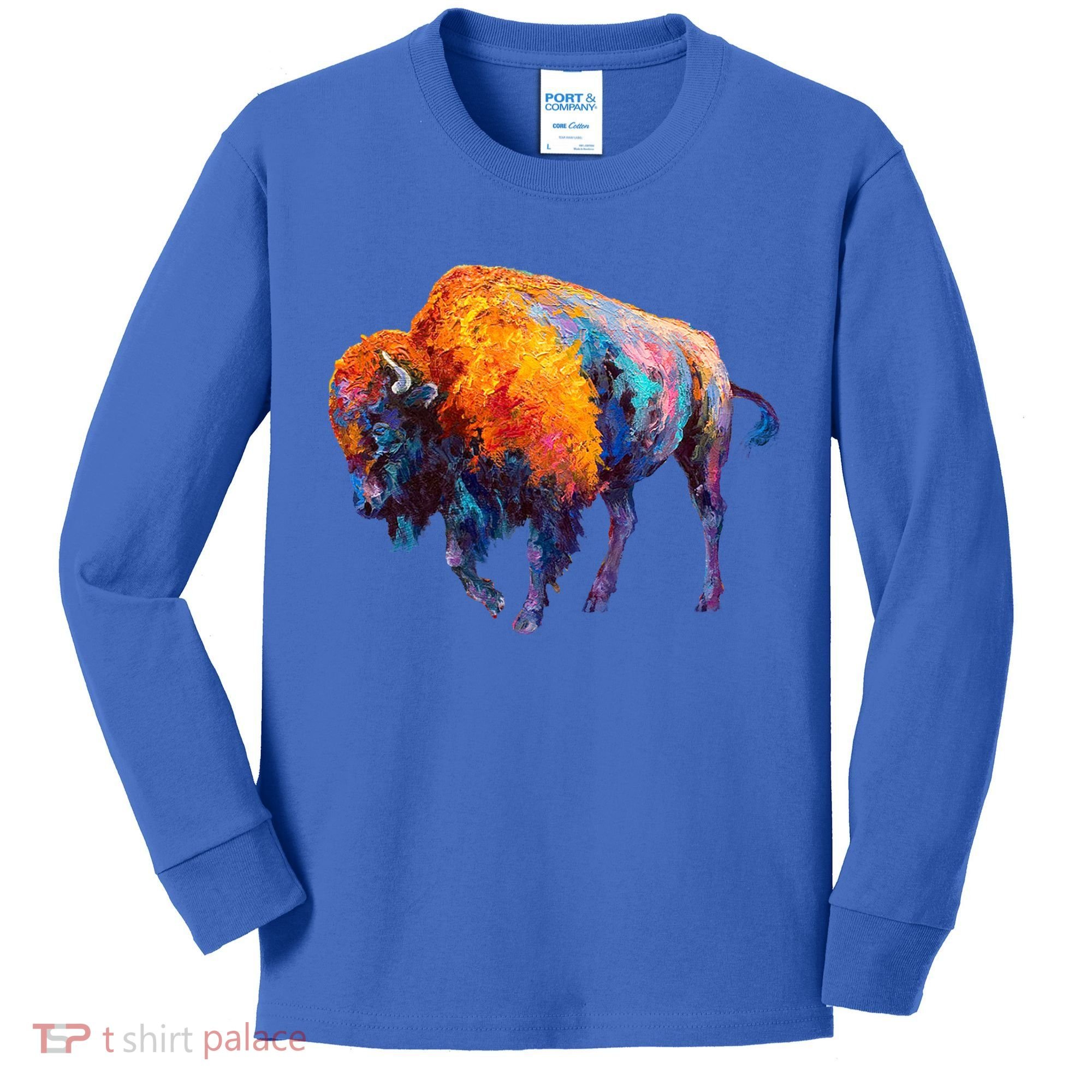 American Buffalo Cute Gift Buffalo Cute Gift American Bison Cute Gift Meaningful Kids Long Sleeve Shirt
