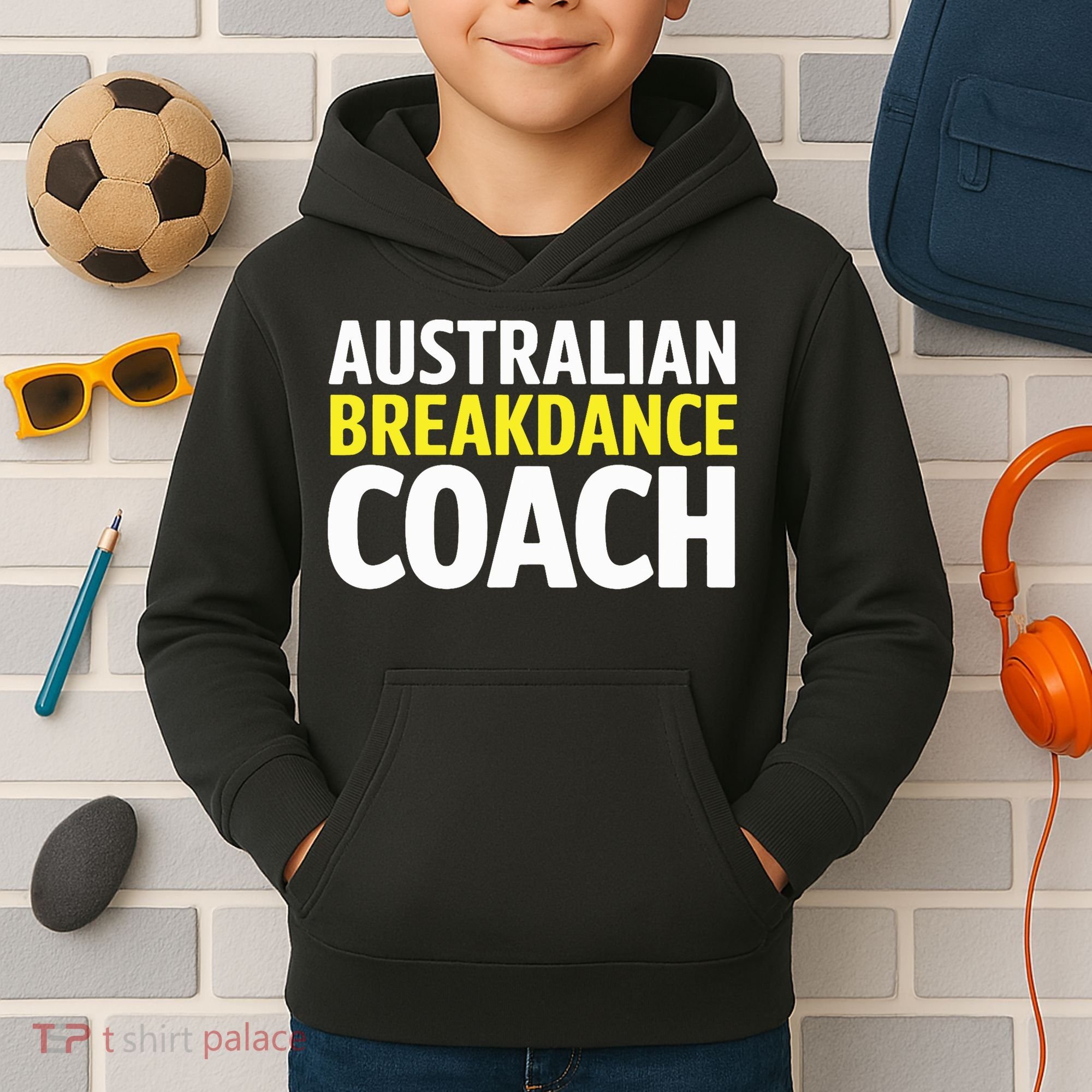 Australian Breakdancing Costume Break Dancer Coach Matching Kids Hoodie