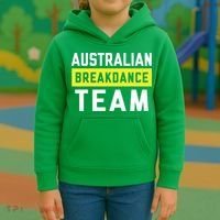 Australian Breakdancing Costume Team Break Dancer Matching Kids Hoodie thumb 3