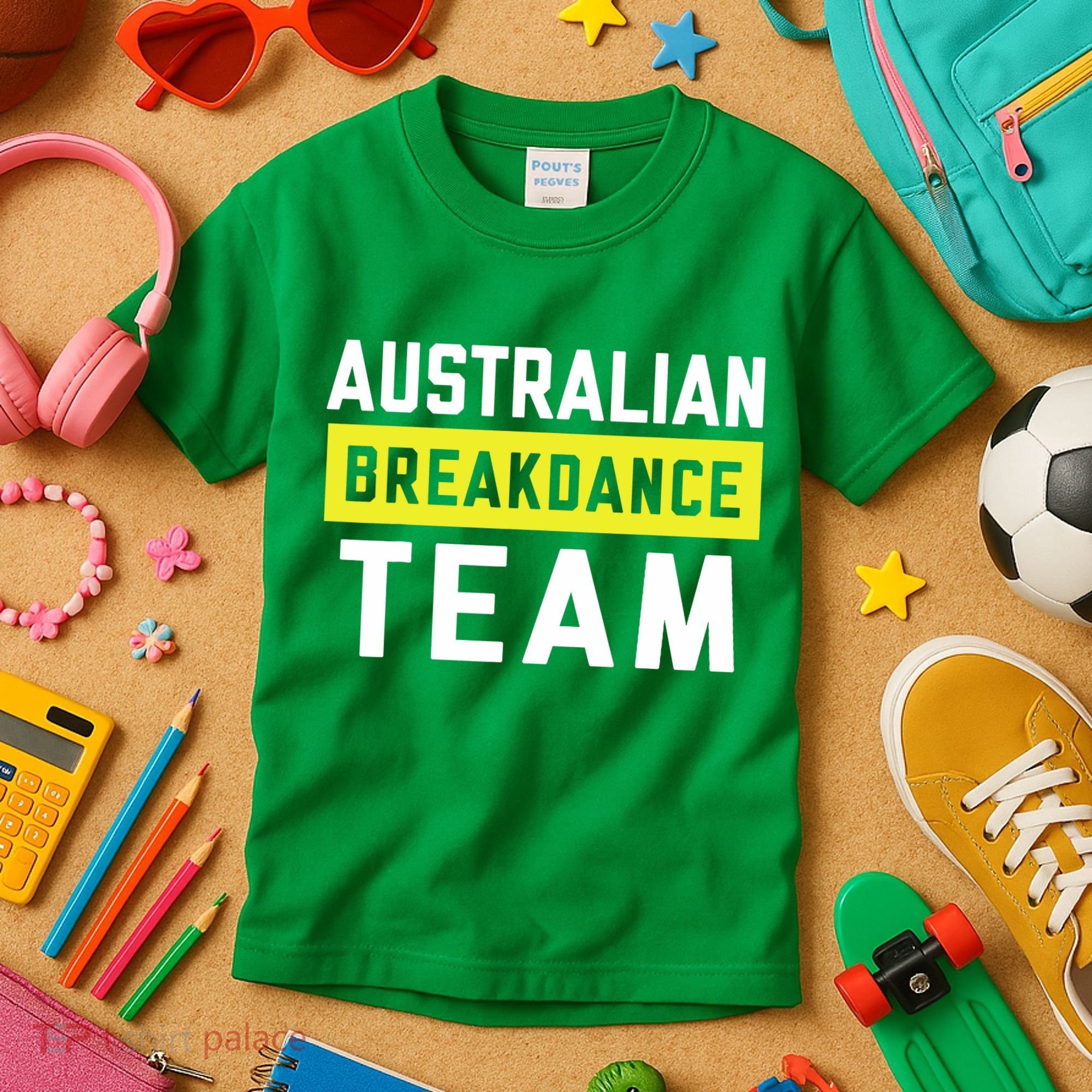 Australian Breakdancing Costume Team Break Dancer Matching Kids T-Shirt