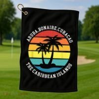 Aruba Bonaire Curacao The Caribbean Islands Vacation Golf Towel thumb 1