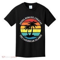 Aruba Bonaire Curacao The Caribbean Islands Vacation Kids T-Shirt thumb 0
