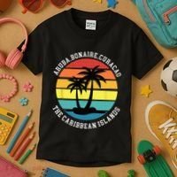 Aruba Bonaire Curacao The Caribbean Islands Vacation Kids T-Shirt thumb 3