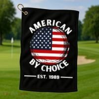 American By Choice Est 1989 Golf Towel thumb 1