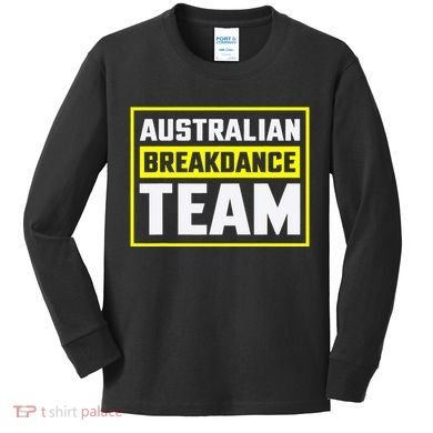 Australian Breakdance Costume Team Matching Kids Long Sleeve Shirt