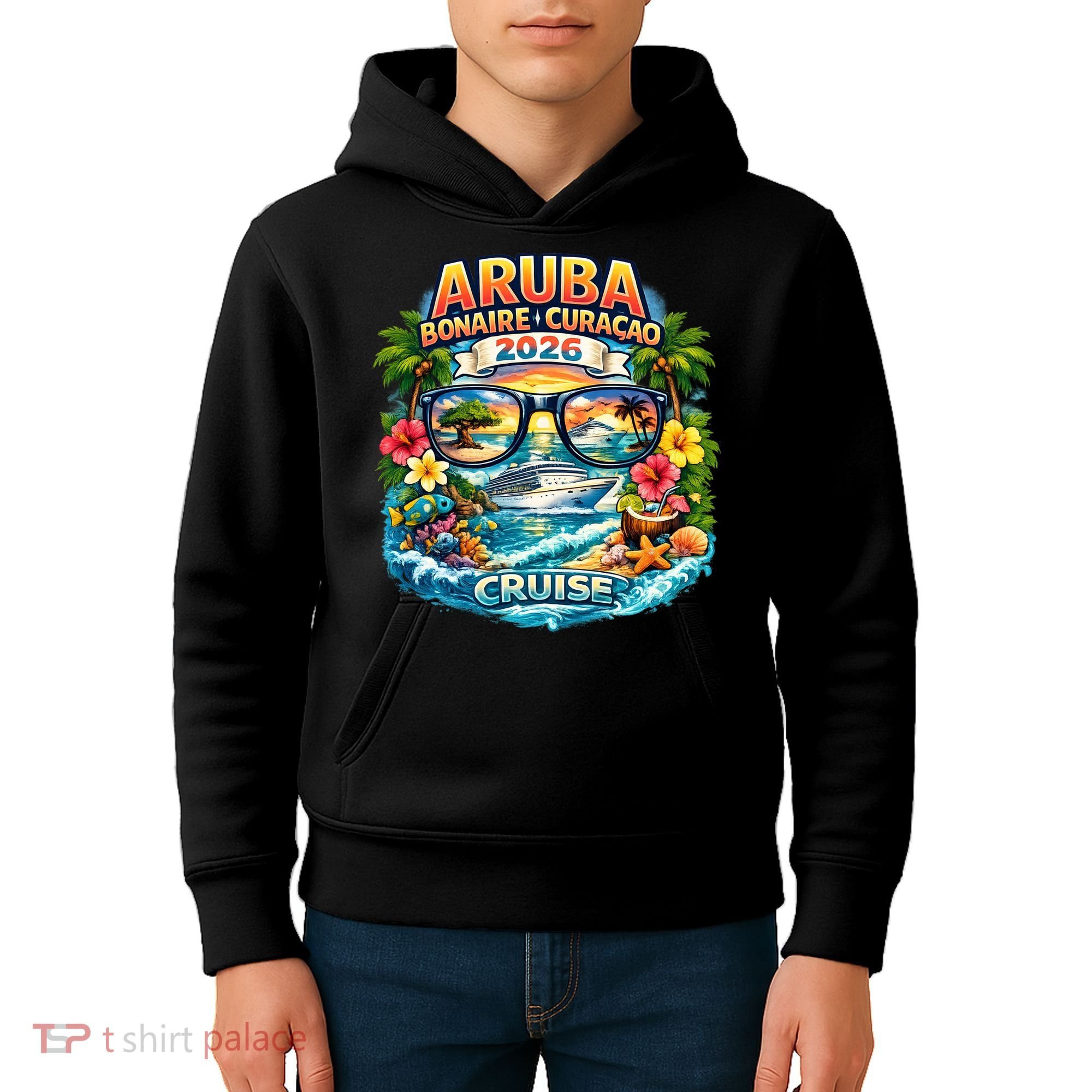 Aruba Bonaire Curacao Cruise 2026 Kids Hoodie