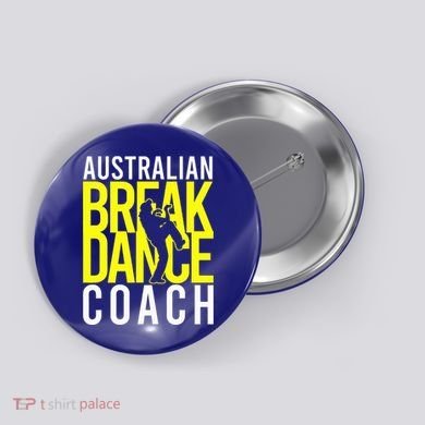 Australian Breakdance Coach Costume Button