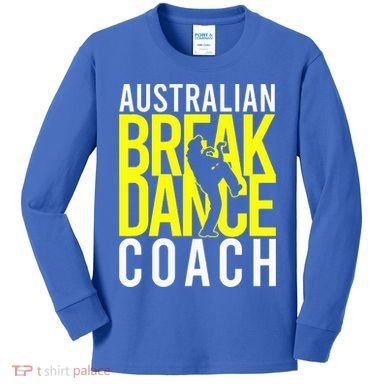 Australian Breakdance Coach Costume Kids Long Sleeve Shirt