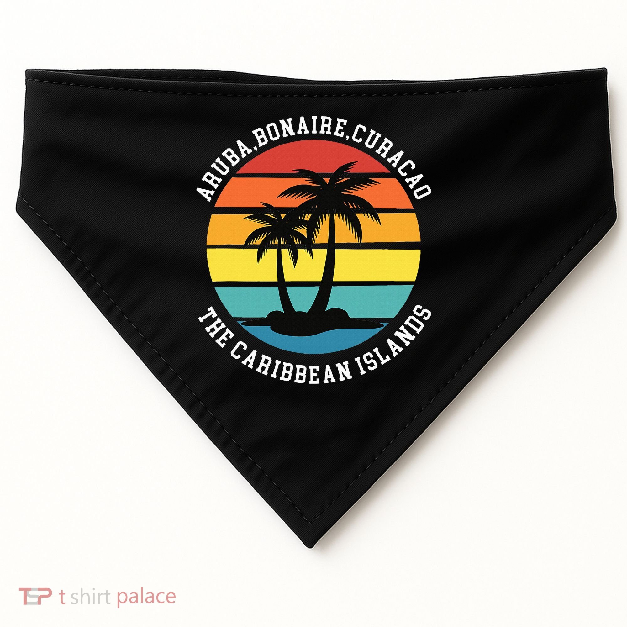 Aruba Bonaire Curacao The Caribbean Islands Vacation USA-Made Doggie Bandana