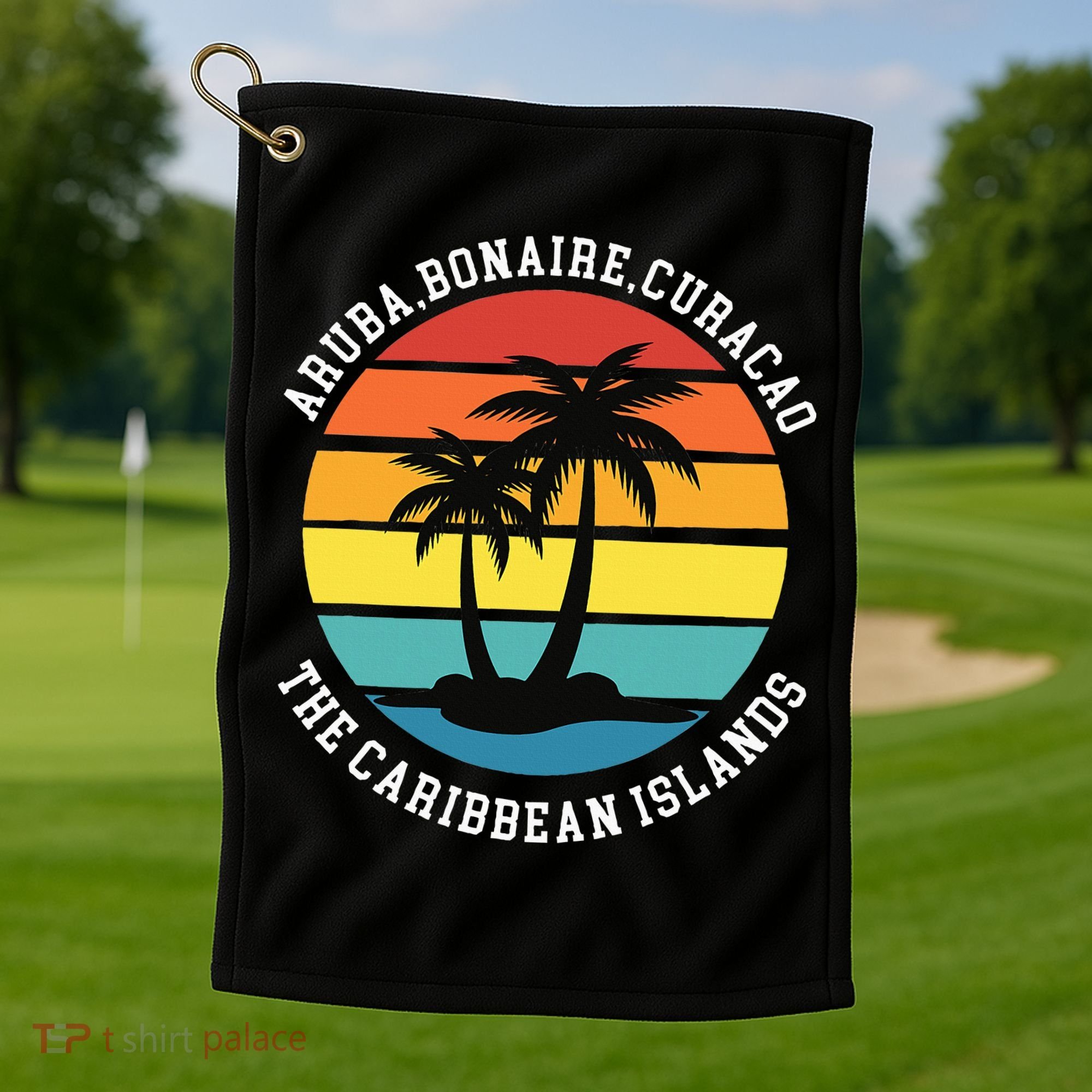 Aruba Bonaire Curacao The Caribbean Islands Vacation Golf Towel