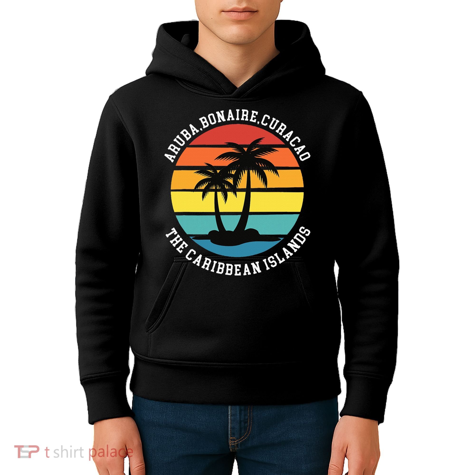 Aruba Bonaire Curacao The Caribbean Islands Vacation Kids Hoodie