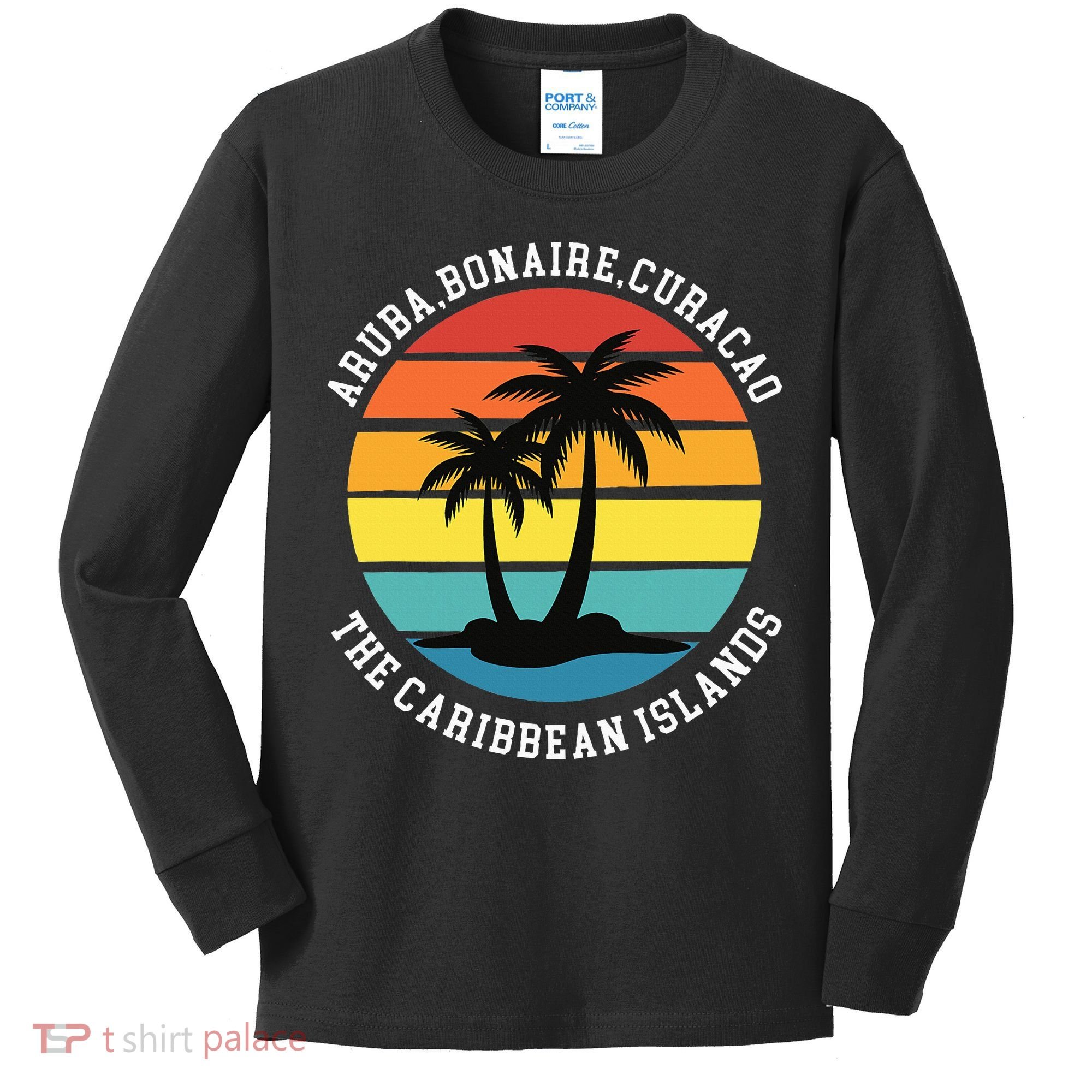 Aruba Bonaire Curacao The Caribbean Islands Vacation Kids Long Sleeve Shirt