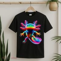 Axolotl Beautiful Colorful Axolotl T-Shirt thumb 2