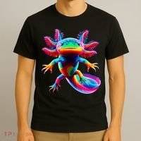 Axolotl Beautiful Colorful Axolotl T-Shirt thumb 3