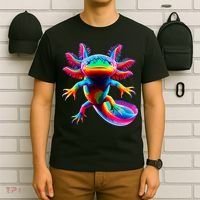 Axolotl Beautiful Colorful Axolotl T-Shirt thumb 6