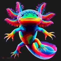 Axolotl Beautiful Colorful Axolotl T-Shirt thumb 7